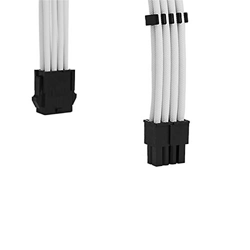 Formulamod Sleeve Extension Power Supply Cable Kit 18AWG EPS 8-P and PCI 8-P with Cable Combs for PSU to Motherboard and GPU White - View 4 of 7