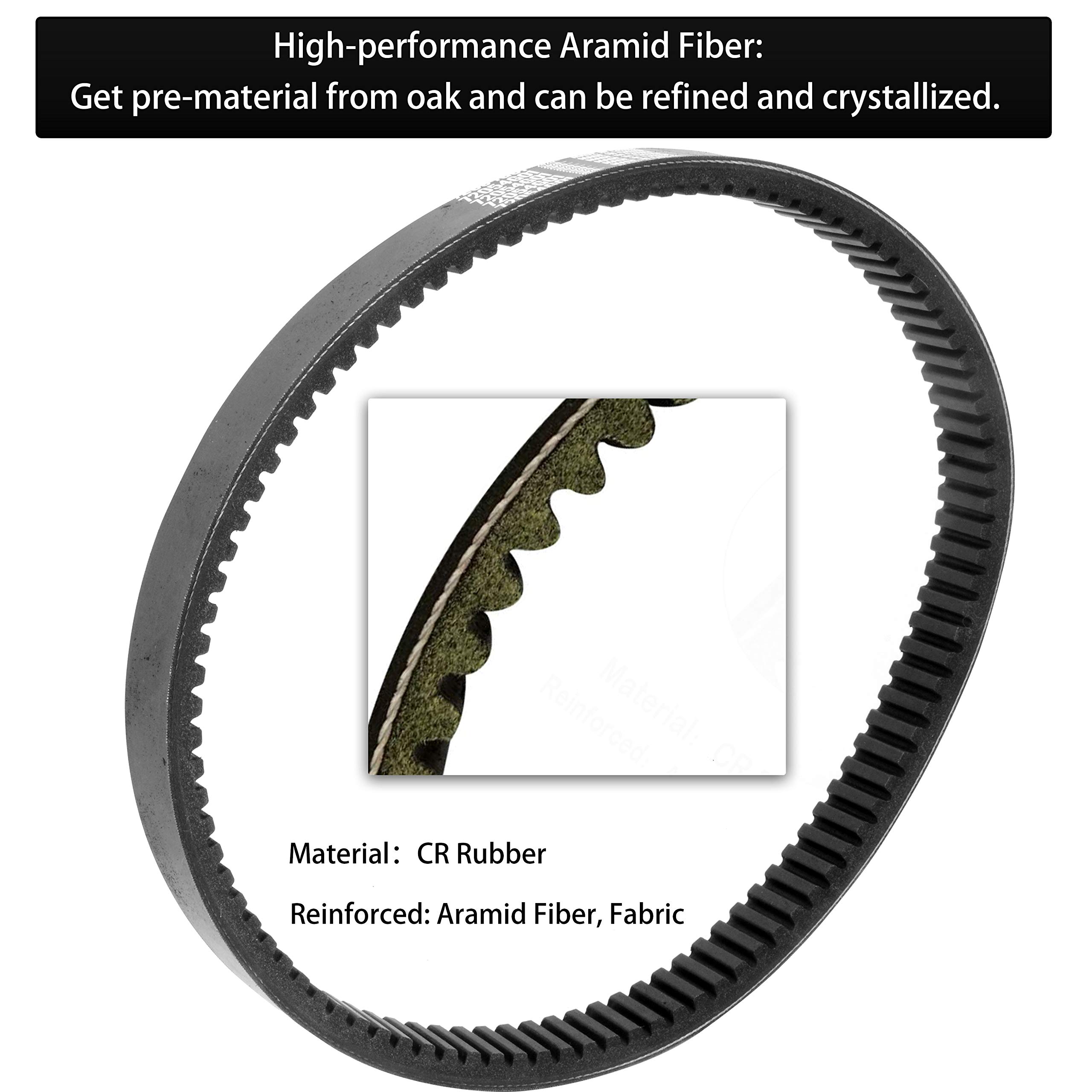 Roykaw Golf Cart Clutch Drive Belt and Starter Generator Belt Kit for EZGO TXT Medalist 1994-2013 with Robin Engine 4 Cycle Gas - View 3 of 7