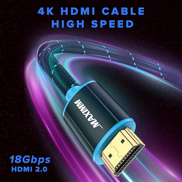 Maximm HDMI Extension Cable Male to Female 3ft (2 Pack) - 8K/10K Ultra HD, High-Speed, 50Gbps, Supports 3D & 2160p Video - View 8 of 9
