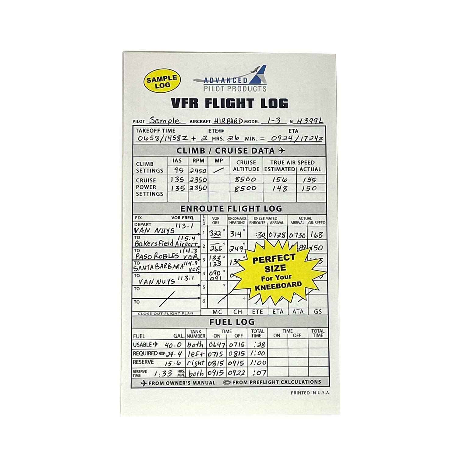Advanced Pilot Products VFR Flight Log Pad | ₹3,099 | Poshace