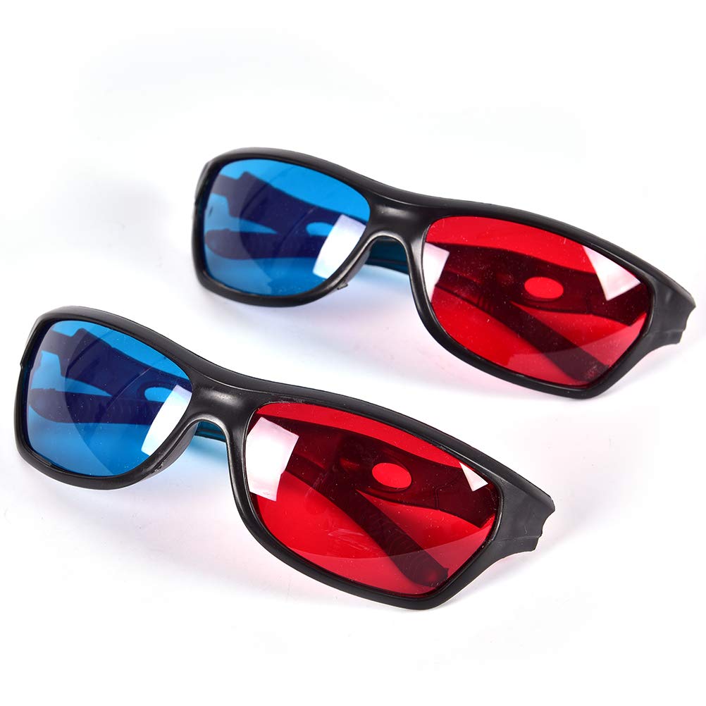 VizGiz 2 Pack 3D Glasses for TV Anaglyph Stereoscopic Movie Comic Book Projector Computer Screen Game DVD Film Home Theater - View 3 of 8