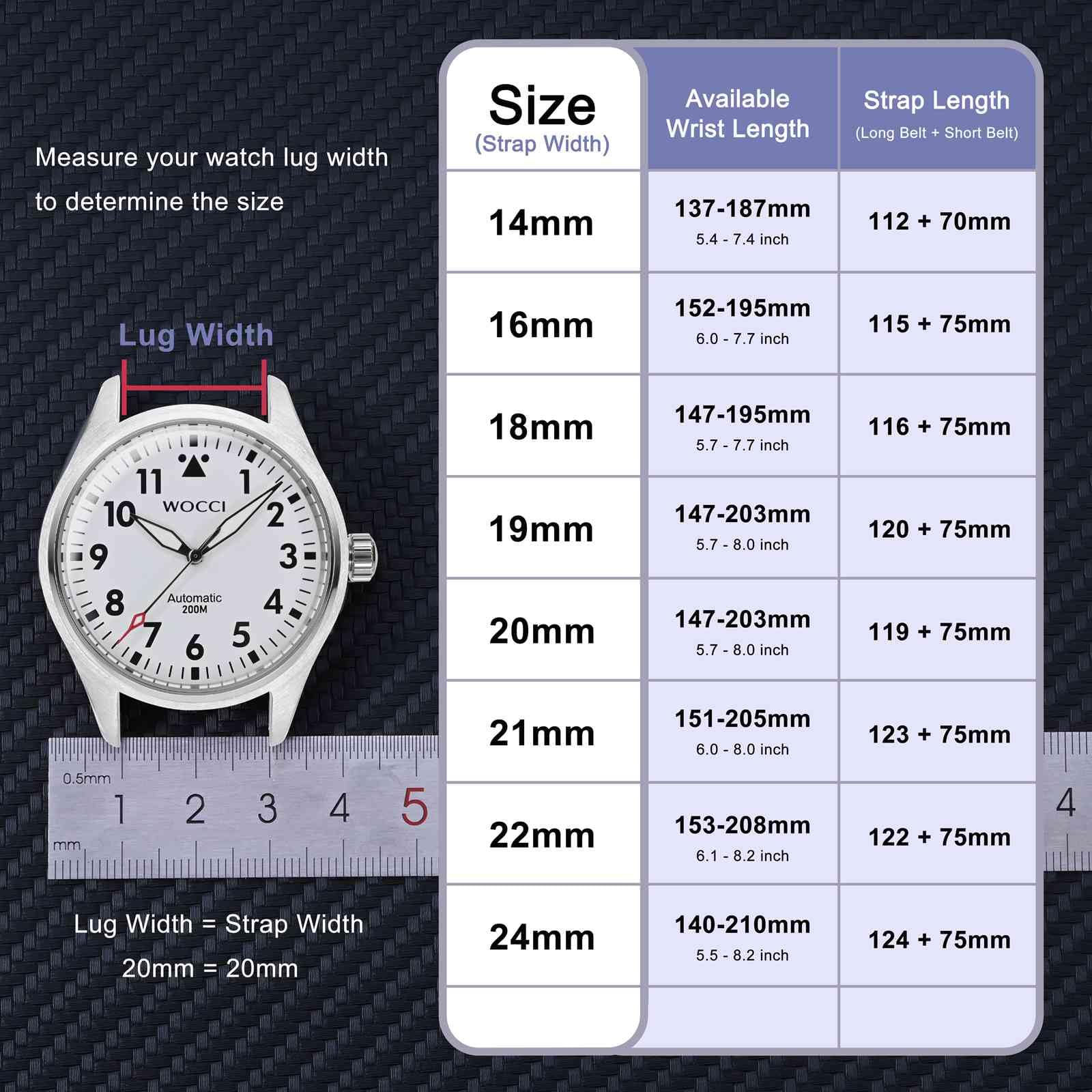 WOCCI 19mm Silicone Watch Band Quick Release Rubber Strap with Silver Buckle in Matcha Green - View 5 of 9