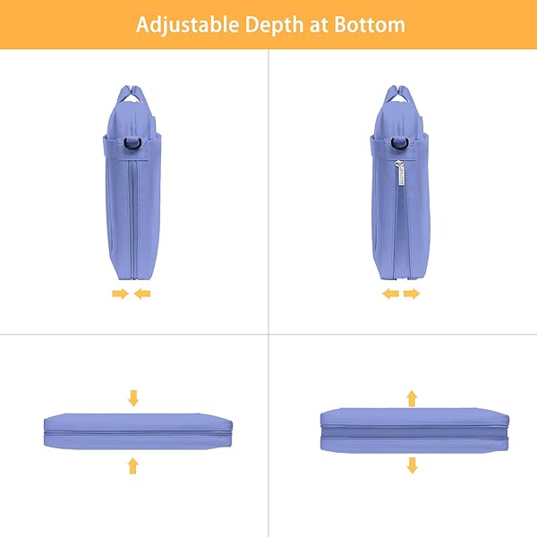 MOSISO MOSISO Lavender Gray Laptop Shoulder Messenger Bag for MacBook Air 15 inch Pro 16 inch and 15-15.6 inch Notebooks with Adjustable Depth - View 4 of 6