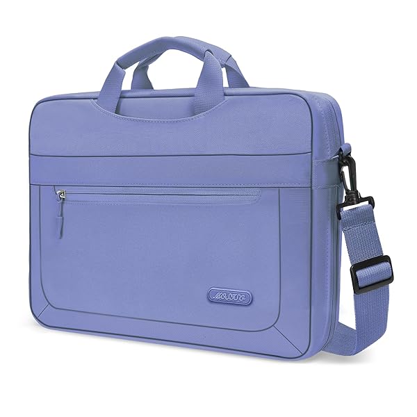 MOSISO MOSISO Lavender Gray Laptop Shoulder Messenger Bag for MacBook Air 15 inch Pro 16 inch and 15-15.6 inch Notebooks with Adjustable Depth