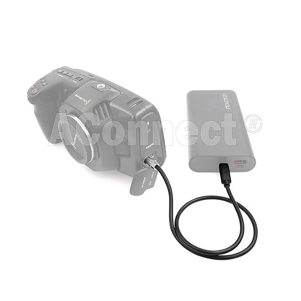 AConnect AConnect BMPCC 4K 6K 2 Pin Female to Type C PD Power Bank Cable for Blackmagic Pocket Cinema Camera 20 Inch Flexible Design - View 2 of 5