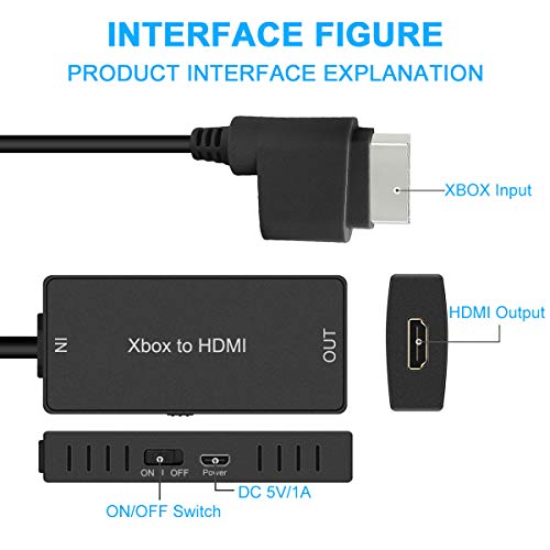 Y.D.F Y.D.F Xbox 360 HDMI Converter - HD Link Cable for 720P/1080P, Compatible with Xbox 360 & Slim - View 5 of 8