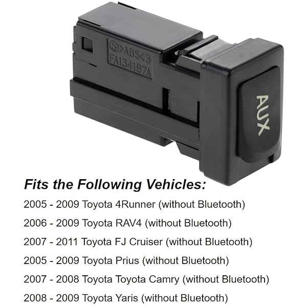PANNUOSCS Aux Port Replacement for 2005-2012 Toyota Prius, Yaris, FJ Cruiser & Lexus - Compatible with 86190-06010, 86190-53010 - View 4 of 6