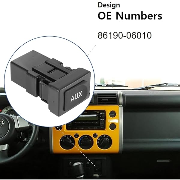 PANNUOSCS Aux Port Replacement for 2005-2012 Toyota Prius, Yaris, FJ Cruiser & Lexus - Compatible with 86190-06010, 86190-53010 - View 5 of 6