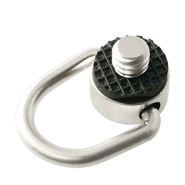 Dttra DTTRA Stainless Steel D Ring Screw Hinged Holder for Quick Release Wrist Strap and Tripod DSLR Cameras 1/4-20 Thread - View 3 of 5