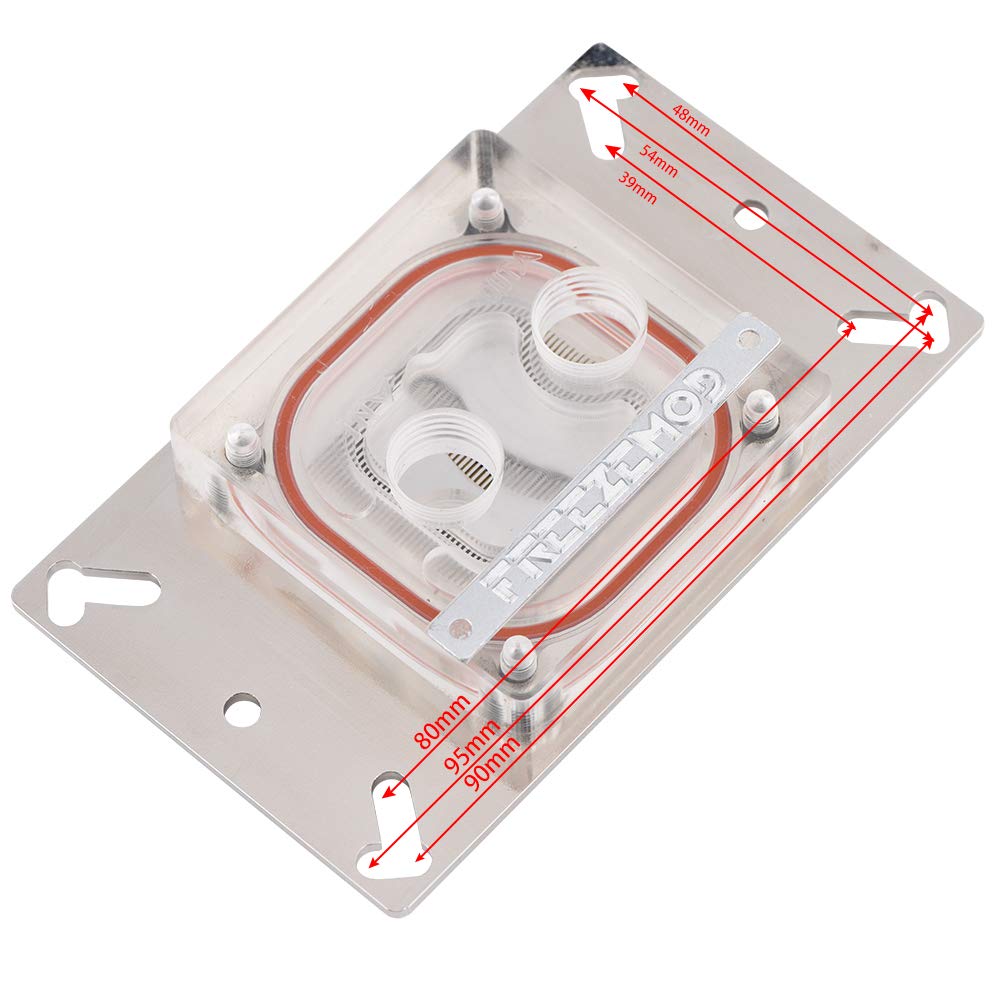 GOWENIC High Performance Water Cooling Block with Anti-oxidization Technology for AM2 AM3 AM4 FM2+ CPUs Copper Base Micro Channel Design - View 7 of 9