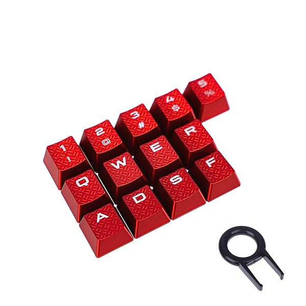 MECHKYP 13 Keys Non-Slip Backlit Keycaps for Corsair K70 K95 K65 K68 K63 Mechanical Keyboards DIY Gaming Performance FPS MOBA Replacement Red - View 3 of 10