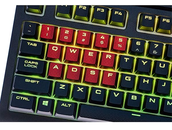 MECHKYP 13 Keys Non-Slip Backlit Keycaps for Corsair K70 K95 K65 K68 K63 Mechanical Keyboards DIY Gaming Performance FPS MOBA Replacement Red - View 4 of 10