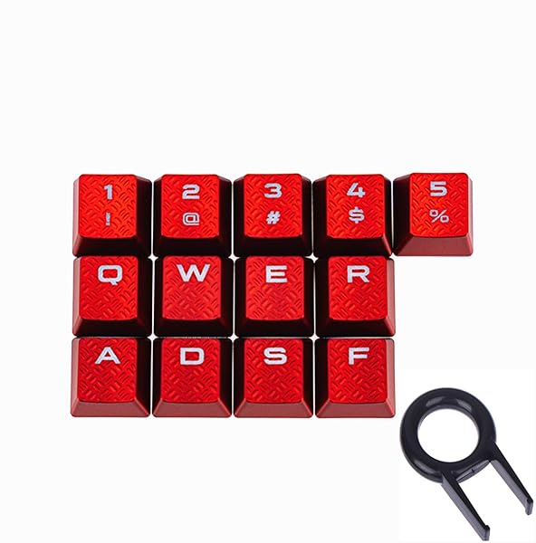 MECHKYP 13 Keys Non-Slip Backlit Keycaps for Corsair K70 K95 K65 K68 K63 Mechanical Keyboards DIY Gaming Performance FPS MOBA Replacement Red - View 2 of 10