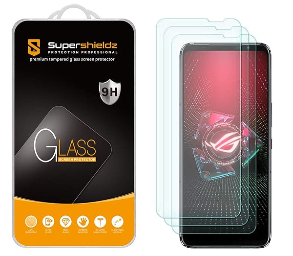 Supershieldz Supershieldz 3 Pack Tempered Glass Screen Protector for Asus Rog Phone 6 6 Pro 5 5s 5 Pro 5s Pro 5 Ultimate Anti Scratch Bubble Free
