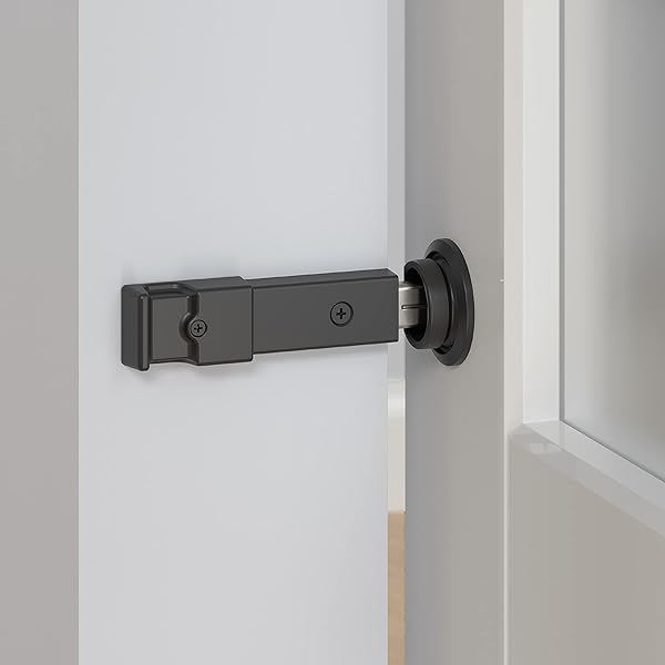 National Hardware "National Hardware N700-150 Barn Door Lock - Matte Black, 5"x1-1/4"x3/4" for Secure & Stylish Home Decor" - View 4 of 9
