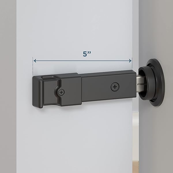 National Hardware "National Hardware N700-150 Barn Door Lock - Matte Black, 5"x1-1/4"x3/4" for Secure & Stylish Home Decor" - View 8 of 9