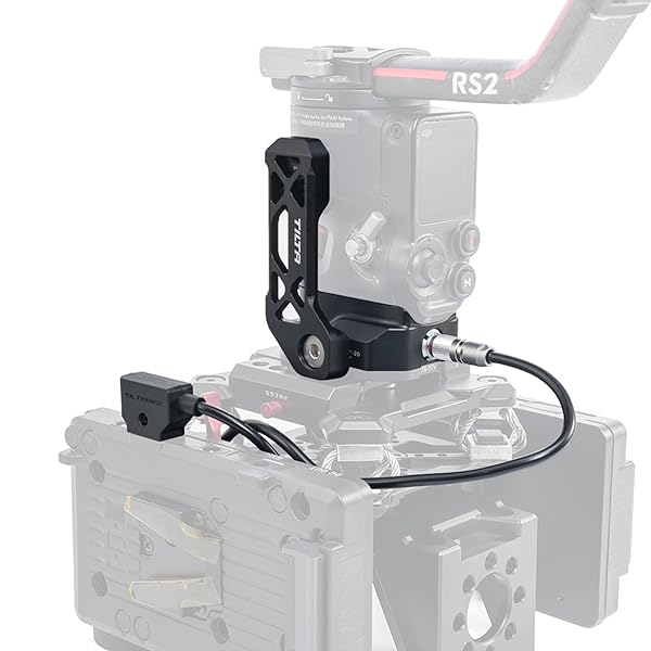 "Power Supply Base Plate for DJI Ronin RS3 Pro/RS4 | Secure Tripod & Slider Mount | TGA-PBP with 1/4"-20 & 3/8"-16 Threads"