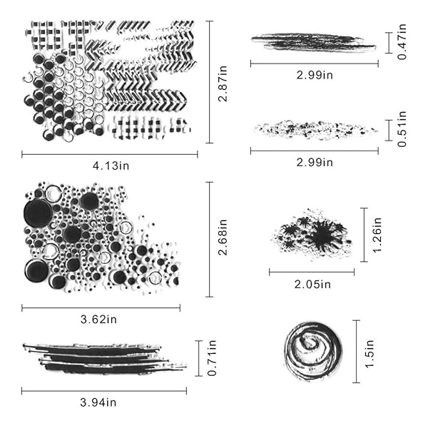 LANGFON Circle Dot Track Clear Stamps for Card Making and Scrapbooking Silicone Transparent Seal Stamps for DIY Craft Decoration - View 3 of 7