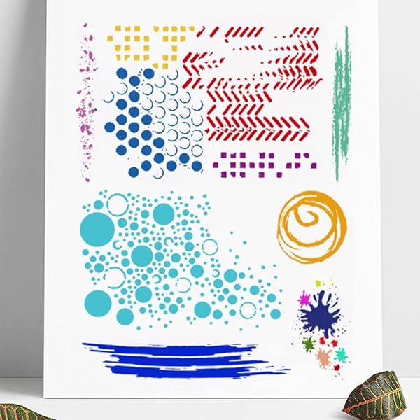 LANGFON Circle Dot Track Clear Stamps for Card Making and Scrapbooking Silicone Transparent Seal Stamps for DIY Craft Decoration - View 4 of 7