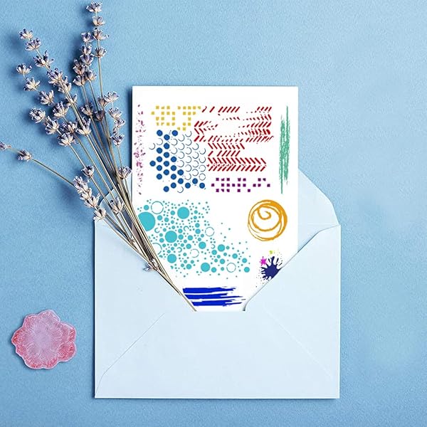 LANGFON Circle Dot Track Clear Stamps for Card Making and Scrapbooking Silicone Transparent Seal Stamps for DIY Craft Decoration - View 5 of 7