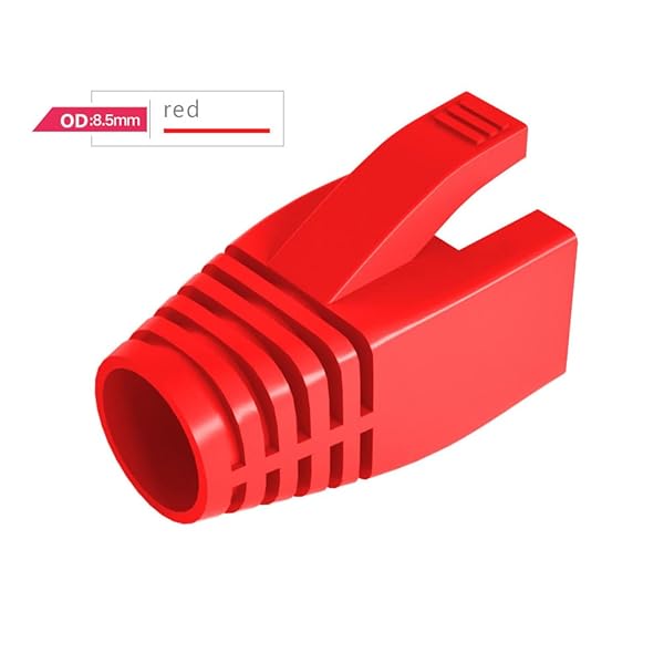 VIVOCH VIVOCH 50 Pcs Cat7 Cat8 Strain Relief Boot RJ45 Plug Connector Cover Red Cable Connector Boots - View 3 of 7