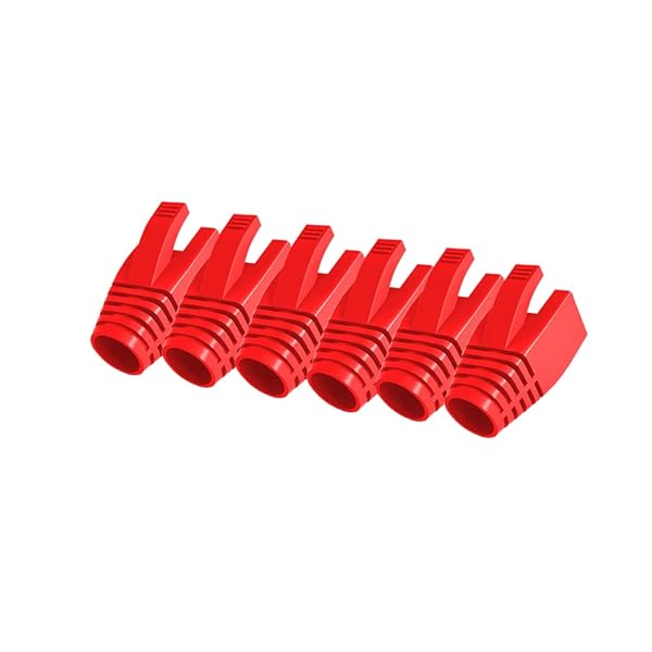 VIVOCH VIVOCH 50 Pcs Cat7 Cat8 Strain Relief Boot RJ45 Plug Connector Cover Red Cable Connector Boots - View 2 of 7
