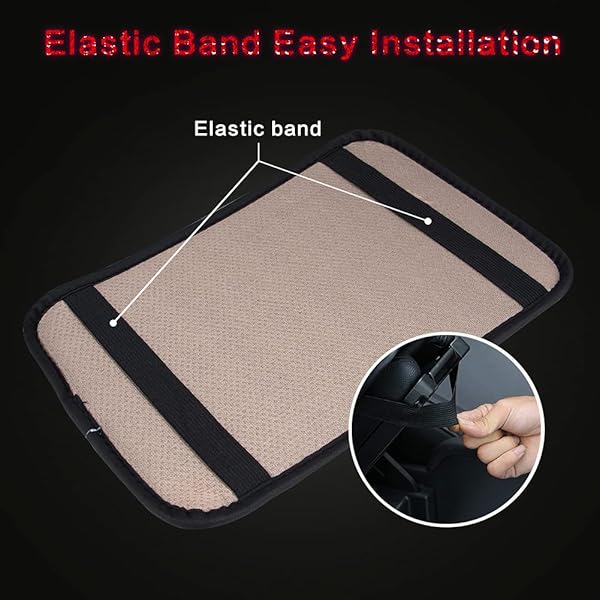 eing Auto Center Console Pad Crystal Bling Car Armrest Cover Universal Fit Diamond Decor Accessories for Women Red 13.97x8.66 - View 5 of 8