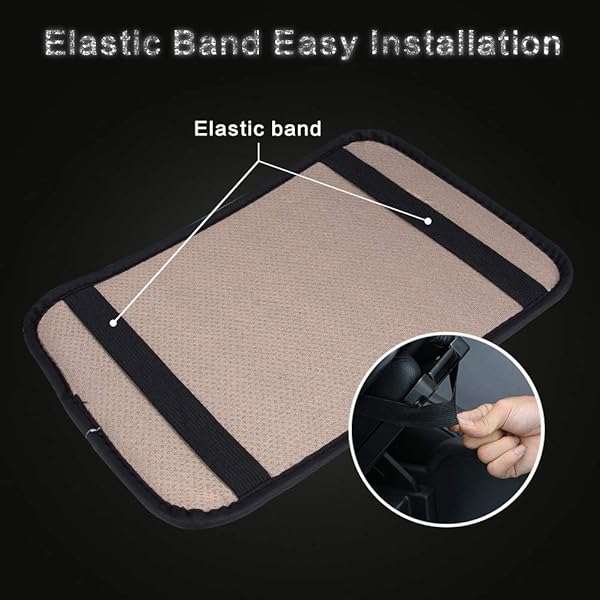 eing Auto Center Console Pad Crystal Bling Car Armrest Cover Universal Fit Diamond Decor Accessories for Women 13.97"x8.66" Black - View 5 of 8