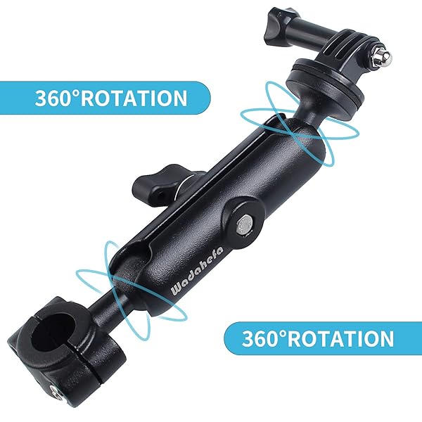 WADAHEFA WADAHEFA 360 Rotating Sports Camera Bracket for GoPro Hero5 6 7 8 9 Motorcycle Rearview Mirror and Car Seat Mounting Accessories - View 3 of 7