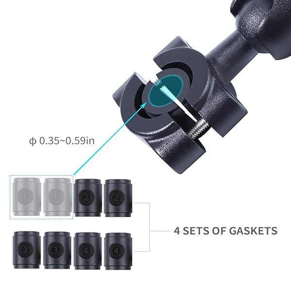 WADAHEFA WADAHEFA 360 Rotating Sports Camera Bracket for GoPro Hero5 6 7 8 9 Motorcycle Rearview Mirror and Car Seat Mounting Accessories - View 5 of 7