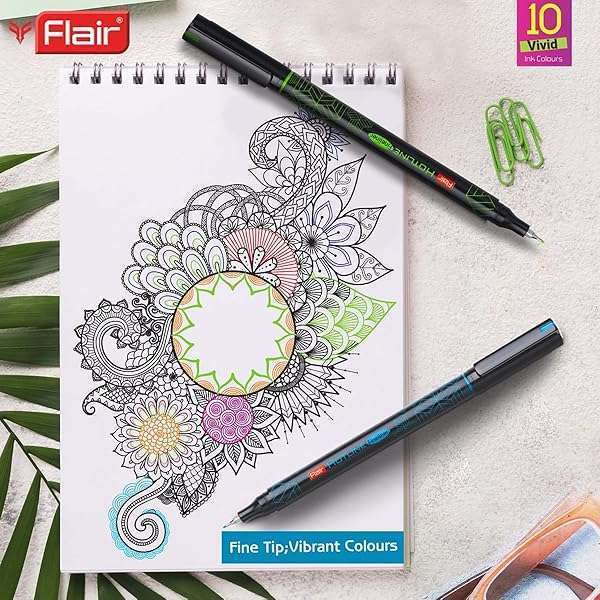 Flair Flair Fineliner Hotline: High-Quality Metal Tip Pens - Pack of 10 for Precision Writing - View 6 of 6
