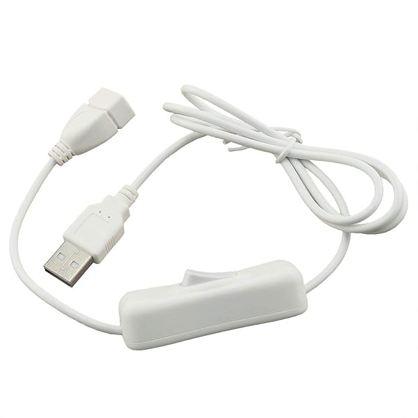 ZRM&E ZRM&E USB Extension Cable with Switch 28AWG White Male to Female for Headset Data Transmission and Small Electrical Appliances Power - View 5 of 7