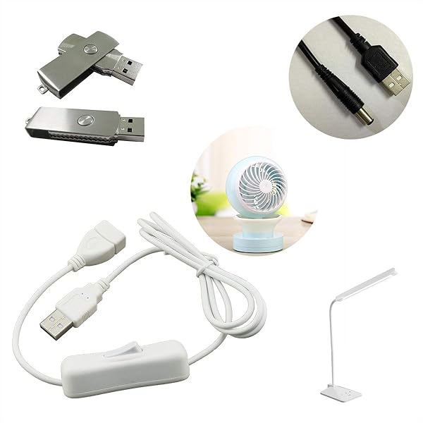 ZRM&E ZRM&E USB Extension Cable with Switch 28AWG White Male to Female for Headset Data Transmission and Small Electrical Appliances Power - View 7 of 7