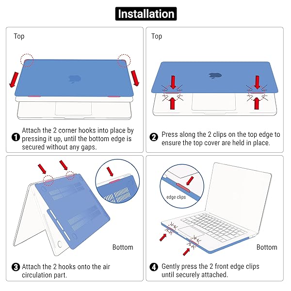 IBENZER IBENZER Hard Shell Case and Keyboard Cover for 2025 2024 M2 MacBook Pro 13 Inch Avocado Green Compatible with Models A2338 A2289 A2251 A2159 A1989 A1706 A1708 - View 7 of 10