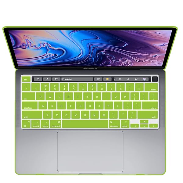 IBENZER IBENZER Hard Shell Case and Keyboard Cover for 2025 2024 M2 MacBook Pro 13 Inch Avocado Green Compatible with Models A2338 A2289 A2251 A2159 A1989 A1706 A1708 - View 8 of 10