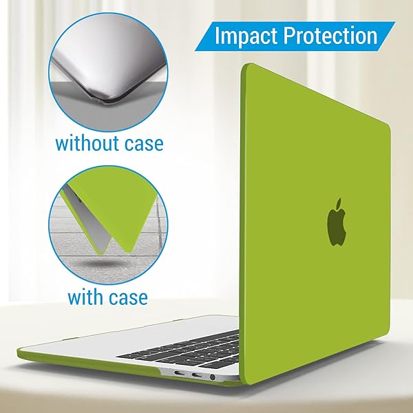 IBENZER IBENZER Hard Shell Case and Keyboard Cover for 2025 2024 M2 MacBook Pro 13 Inch Avocado Green Compatible with Models A2338 A2289 A2251 A2159 A1989 A1706 A1708 - View 9 of 10