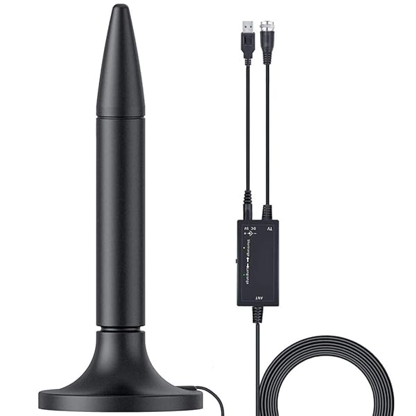 Mexonga Amplified HD Digital TV Antenna 300 Miles Long Range Indoor HDTV Antenna with Amplifier Supports 4K 1080P VHF UHF TV Channels - View 2 of 6