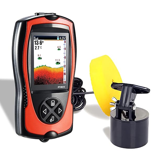 Atibin Atibin Wired Portable Fish Finder Handheld Monitor Depth Finder with Sonar Sensor and LCD Screen for Easy Fishing - View 2 of 8