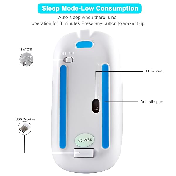 3C Light Cute Panda USB Wired Mouse Portable Optical Mice 1600 DPI for Women Kids Girls Pink Novelty Design Small Desktop Accessory - View 4 of 10