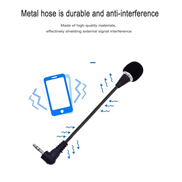 Alishaday Alishaday Mini Microphone 3.5mm for PC Laptop Notebook Compatible Black 1 Piece - View 5 of 9