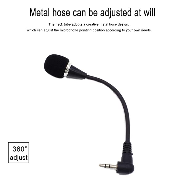 Alishaday Alishaday Mini Microphone 3.5mm for PC Laptop Notebook Compatible Black 1 Piece - View 6 of 9