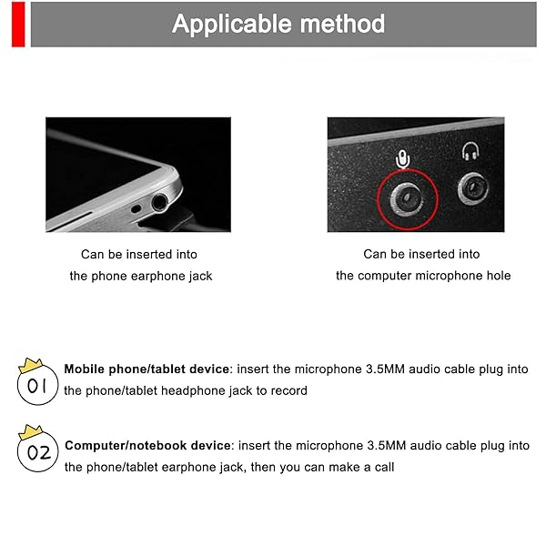 Alishaday Alishaday Mini Microphone 3.5mm for PC Laptop Notebook Compatible Black 1 Piece - View 8 of 9