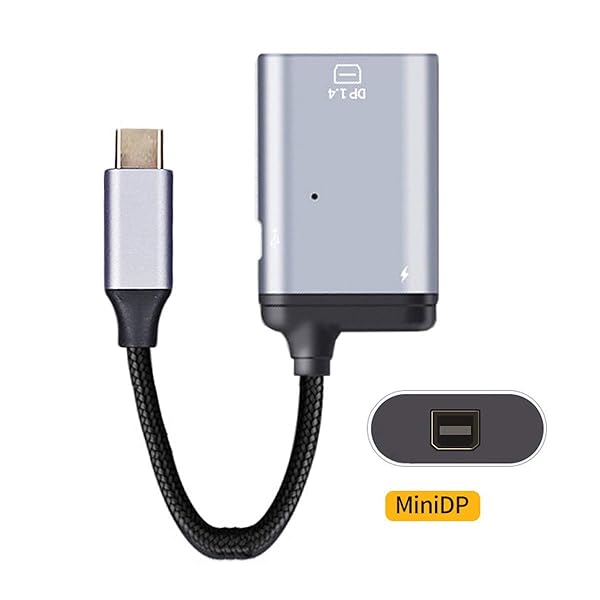 xiwai Xiwai USB-C to Mini DisplayPort Adapter 4K 60Hz with PD Power Port - High-Quality Monitor Converter - View 3 of 7
