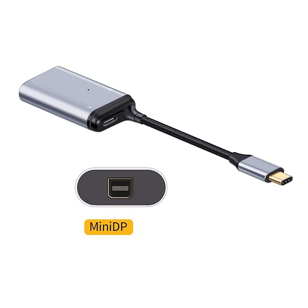 xiwai Xiwai USB-C to Mini DisplayPort Adapter 4K 60Hz with PD Power Port - High-Quality Monitor Converter - View 4 of 7