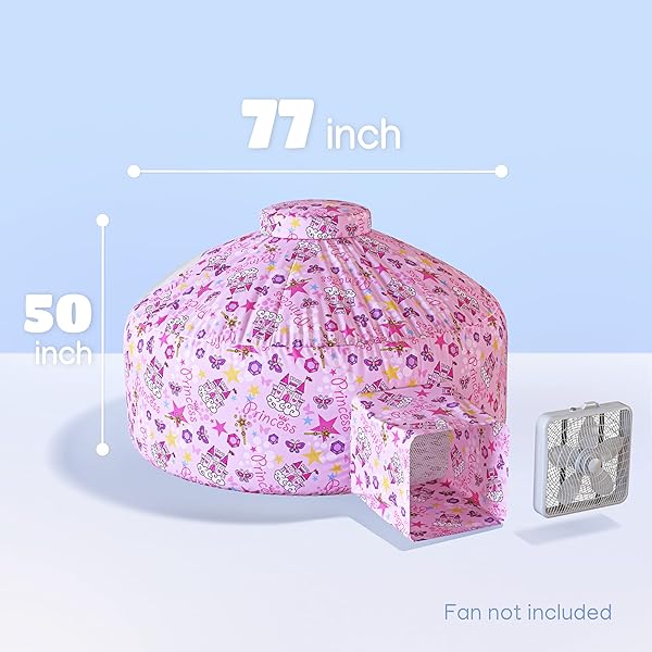 Skywin Skywin Inflatable Air Tent for Kids 77 x 50 Perfect for Imaginative Play Easy Setup Toddler Playhouse Pink Princess - View 3 of 8