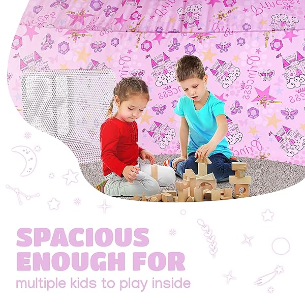 Skywin Skywin Inflatable Air Tent for Kids 77 x 50 Perfect for Imaginative Play Easy Setup Toddler Playhouse Pink Princess - View 5 of 8
