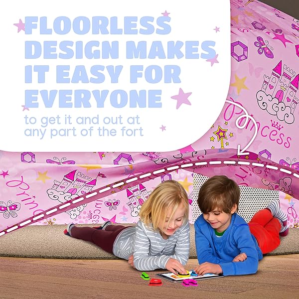 Skywin Skywin Inflatable Air Tent for Kids 77 x 50 Perfect for Imaginative Play Easy Setup Toddler Playhouse Pink Princess - View 6 of 8