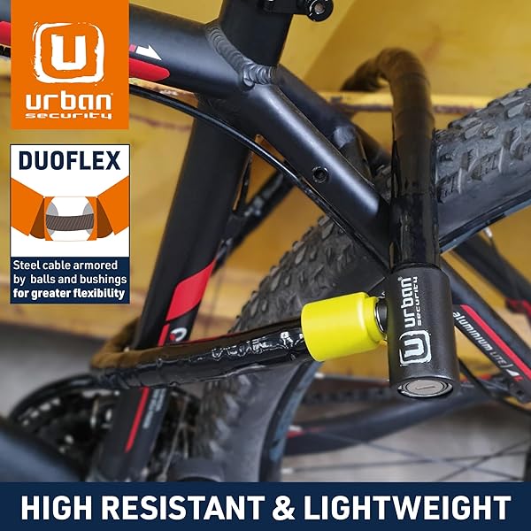 urban Urban UR5120 Phyton Cable Lock: High-Security Reinforced Steel for Motorcycles & E-Bikes, 120cm Anti-Theft Solution - View 4 of 8