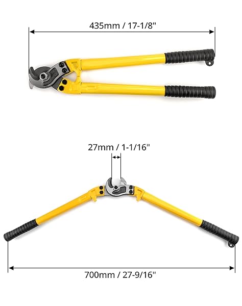 QWORK QWORK 18 Inch Heavy Duty Stainless Steel Cable Cutter for Effortless Steel Wire Cutting - View 8 of 9