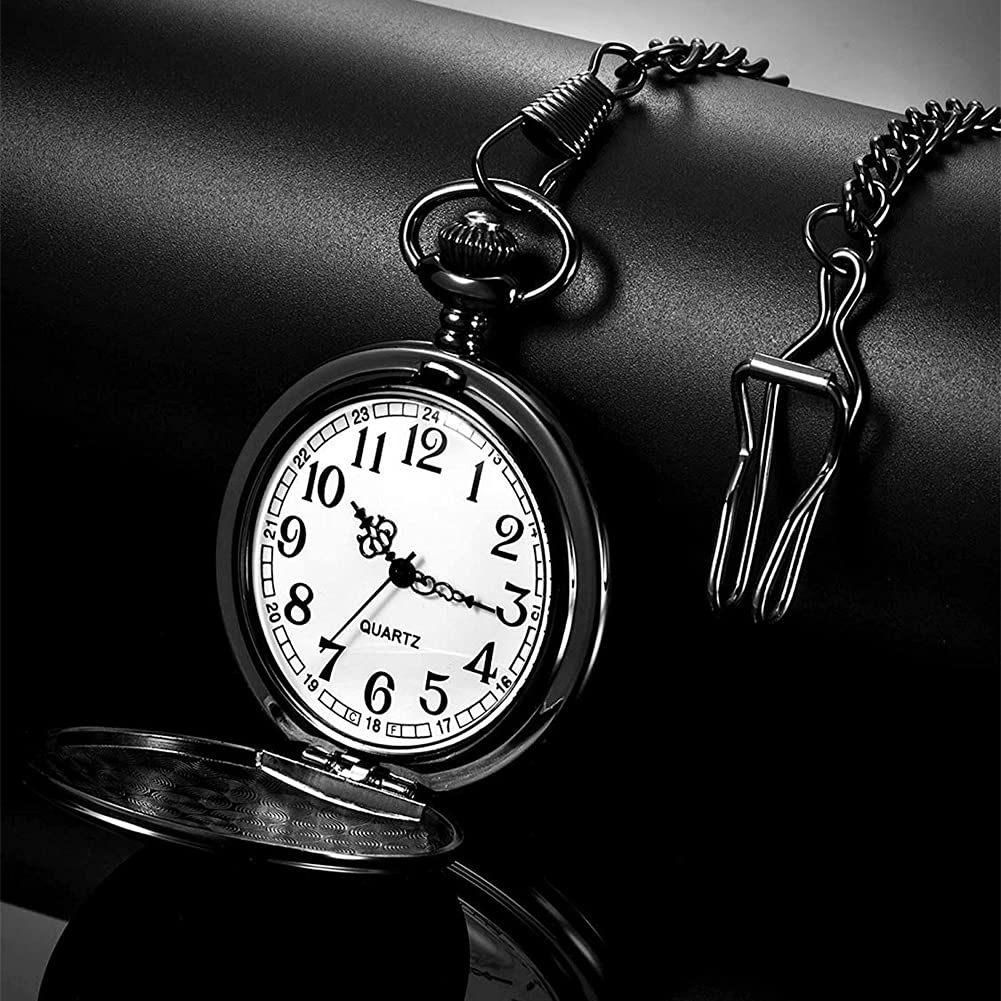 YEEHUA YEEHUA Engraved Pocket Watch for Husband Meaningful Birthday Anniversary Gift from Wife Perfect for Men - View 3 of 6